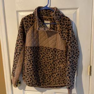 Abercrombie & Fitch leopard print fleece shirt perfect condition
